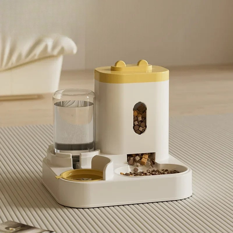 Automatic Feeder Dog Food Bowl with Water Fountain
