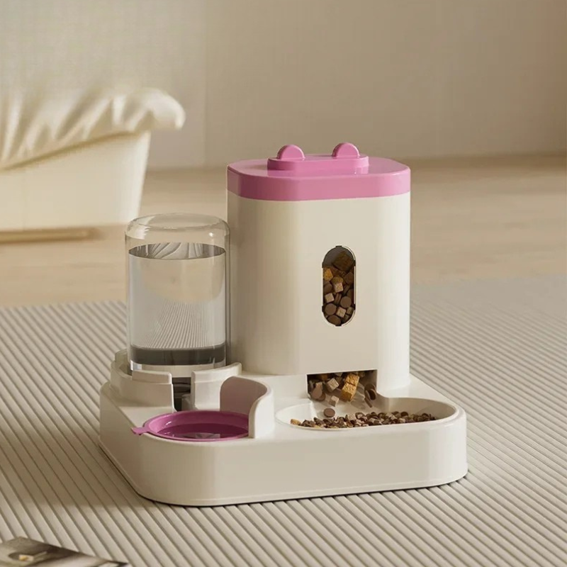 Automatic Feeder Dog Food Bowl with Water Fountain