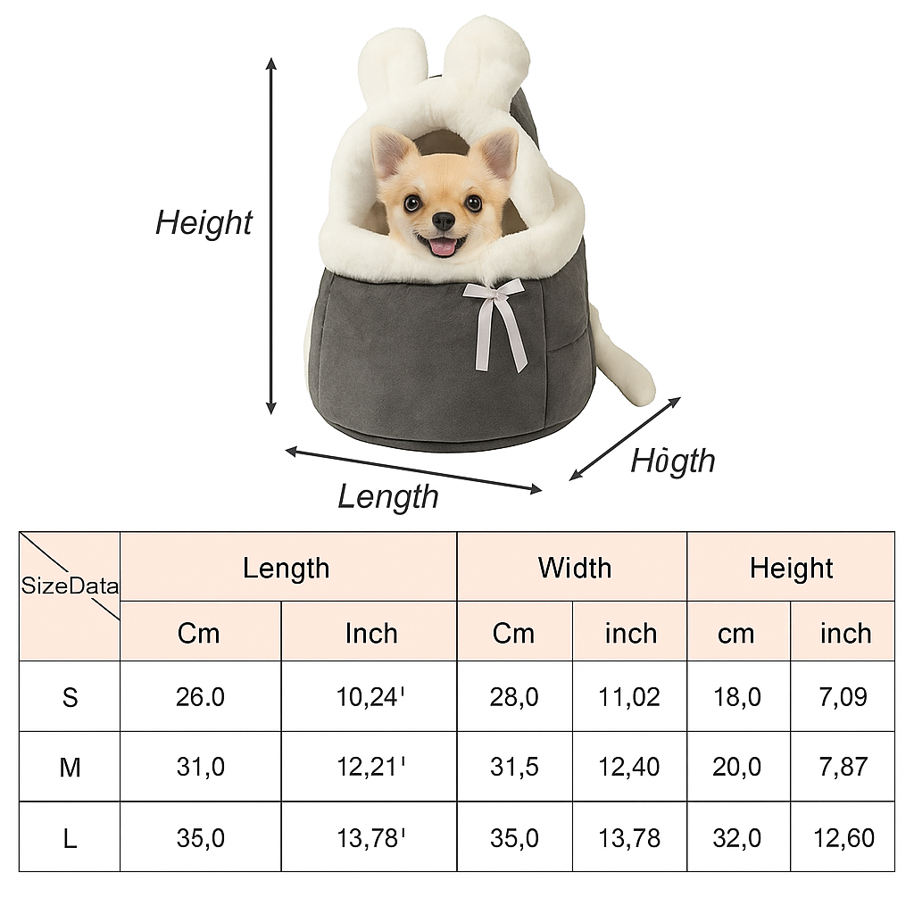 Winter Dog Carrier Backpack for Small Pets