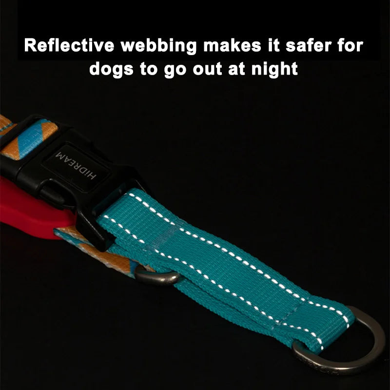 Reflective Nylon Martingale Dog Collar