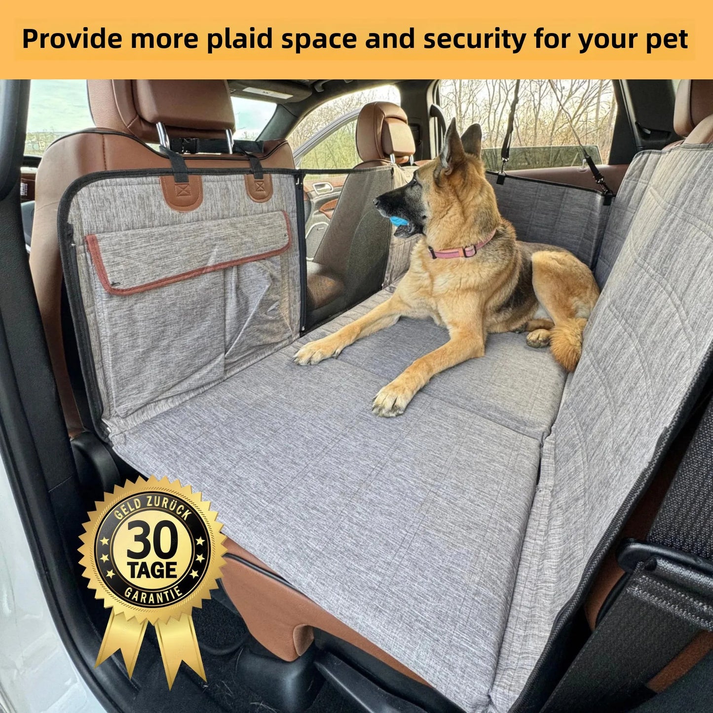 Extended rear seat pet car mat widened support board car carrying dog mat back seat pet mat