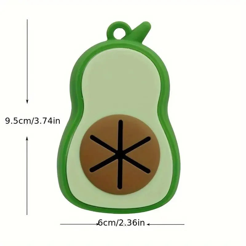 Avocado Dog Waste Bag Dispenser – Cute Poop Bag Holder with Leash Clip