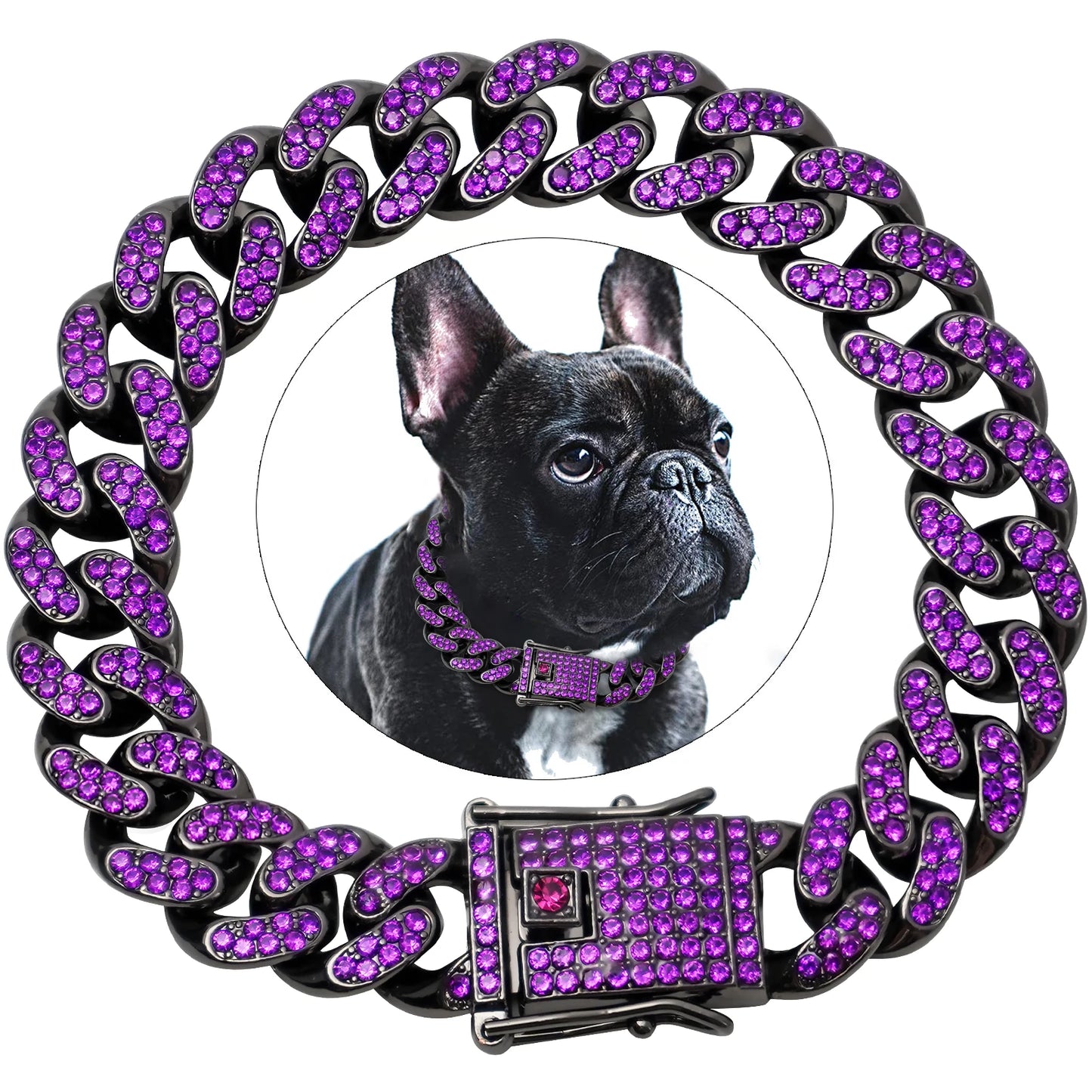 Diamond Cuban Dog Chain Collar