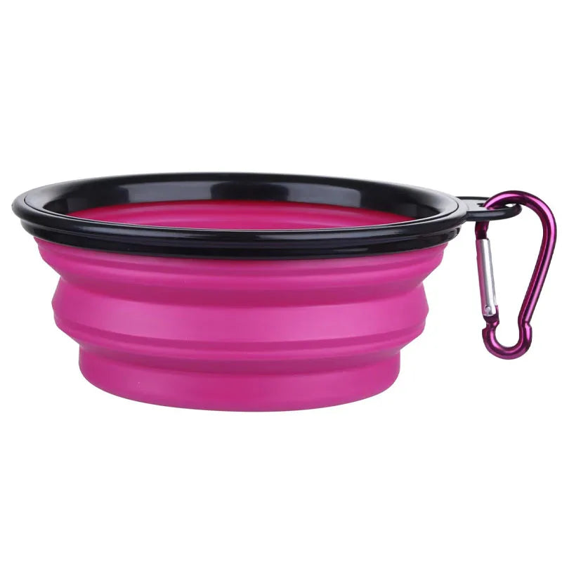 2-in-1 Folding Silicone Pet Feeder Bowl & Dispenser
