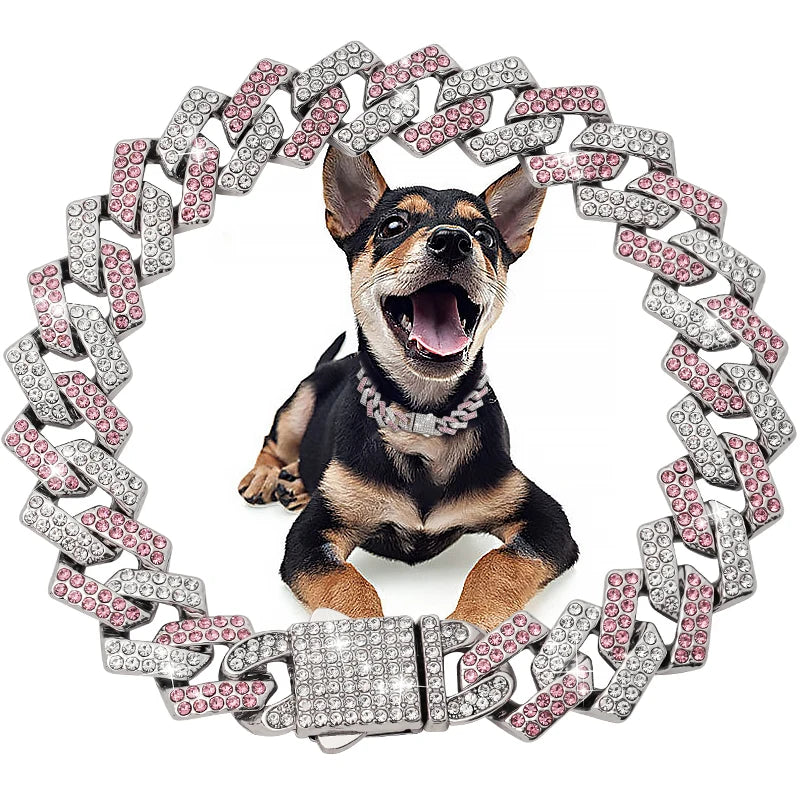 Diamond Cuban Dog Chain Collar