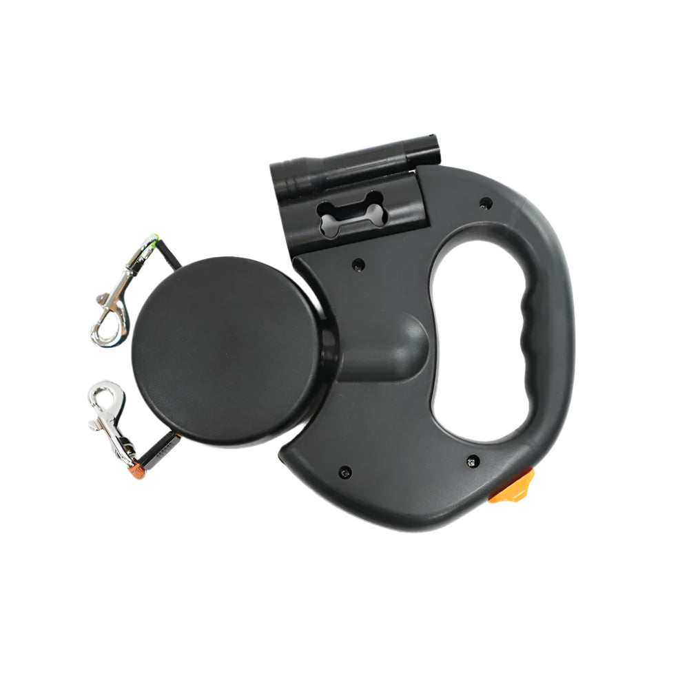 Retractable Dual Doggie Leash with LED Light
