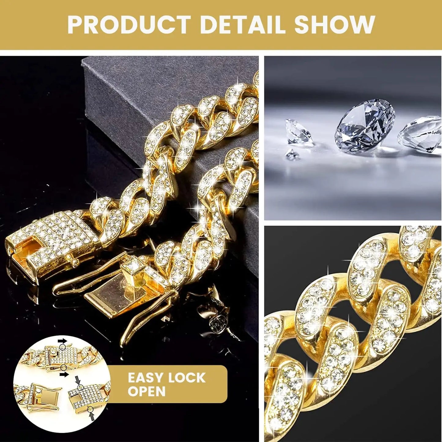 Diamond Cuban Dog Chain Collar
