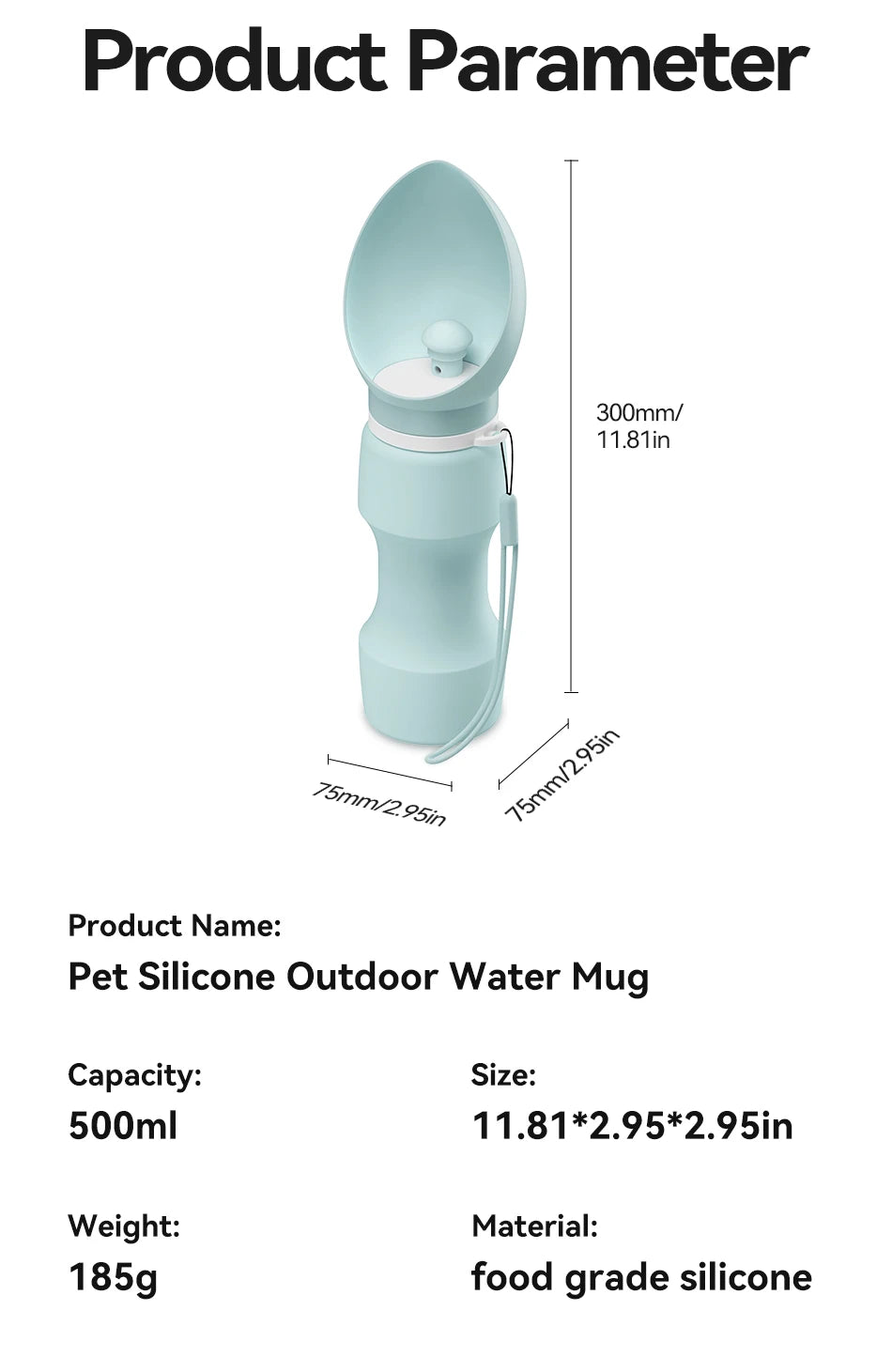 Portable Convertible Dog Water Bottle