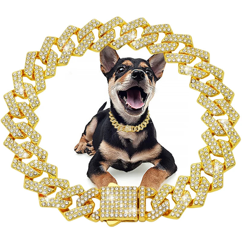 Diamond Cuban Dog Chain Collar