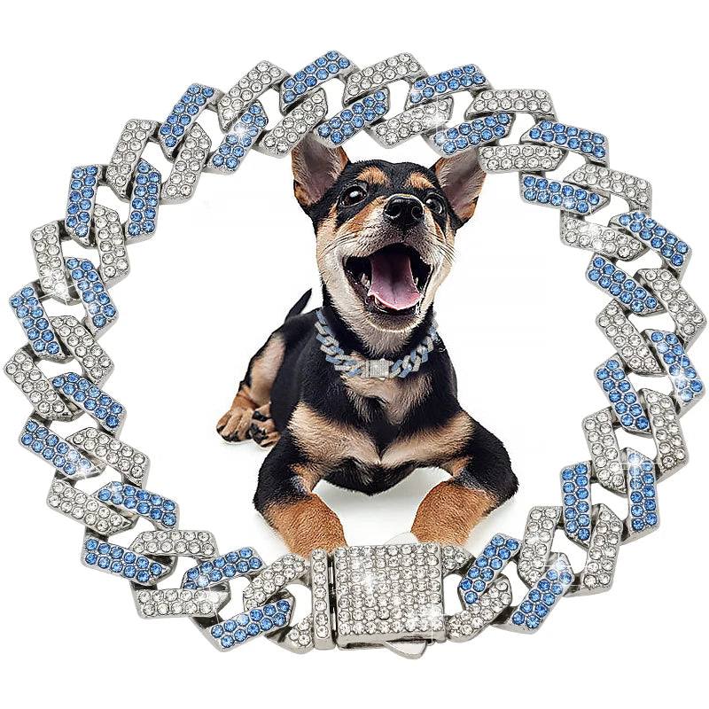 Diamond Cuban Dog Chain Collar