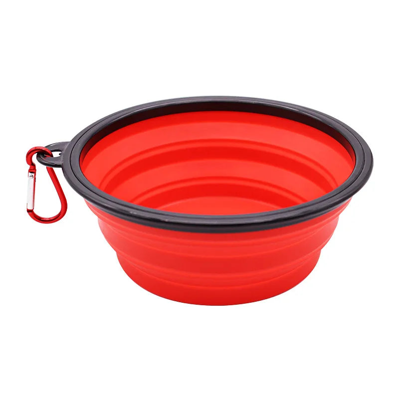 2-in-1 Folding Silicone Pet Feeder Bowl & Dispenser