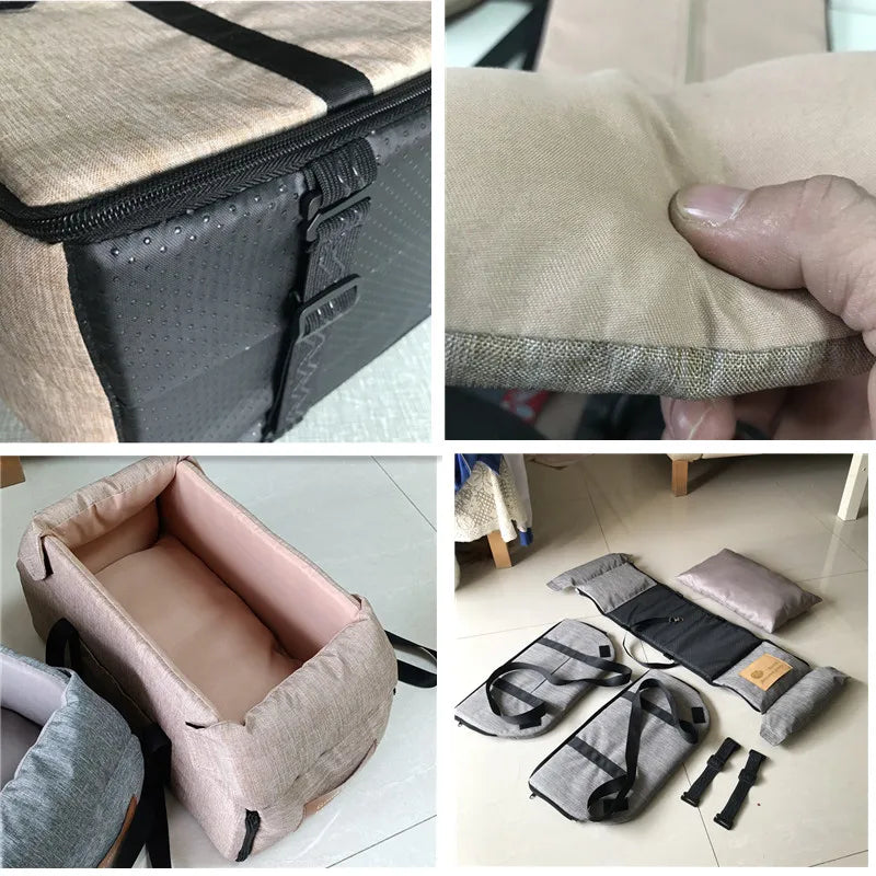 Portable Dog Car Seat Bed – Travel Carrier for Small Pets