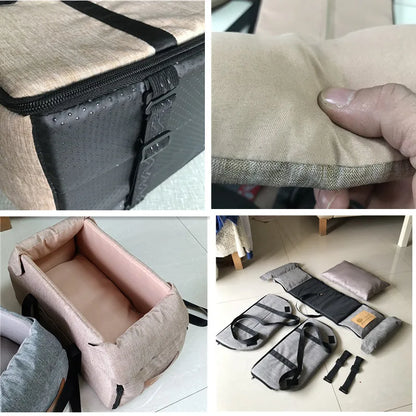 Portable Dog Car Seat Bed – Travel Carrier for Small Pets