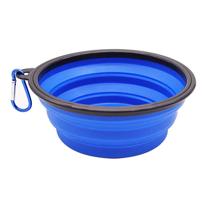 2-in-1 Folding Silicone Pet Feeder Bowl & Dispenser