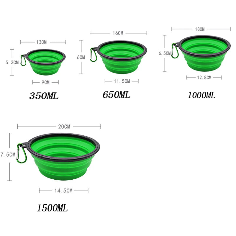2-in-1 Folding Silicone Pet Feeder Bowl & Dispenser
