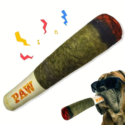 Squeaky Cigar Chew Dog Toy