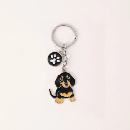 Cute Metal Dog Keychain