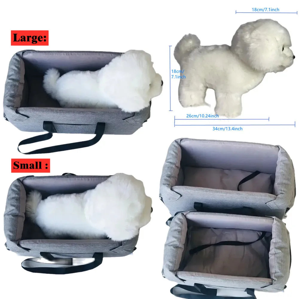 Portable Dog Car Seat Bed – Travel Carrier for Small Pets