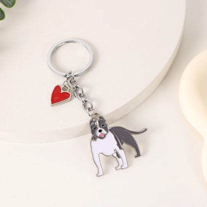 Cute Metal Dog Keychain