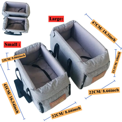 Portable Dog Car Seat Bed – Travel Carrier for Small Pets
