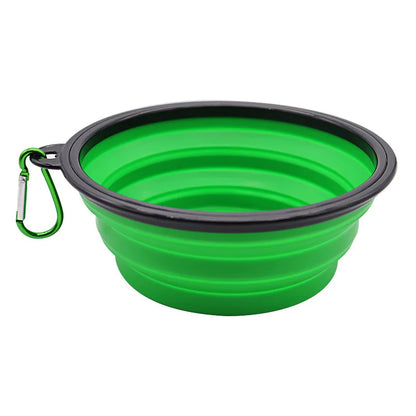2-in-1 Folding Silicone Pet Feeder Bowl & Dispenser